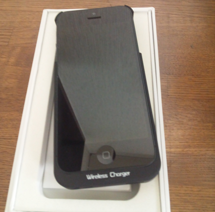 iPhone5でqi充電をしてみる GMYLE (TM) iPhone 5専用「Qi」規格ワイヤレス無線充電器ケース3